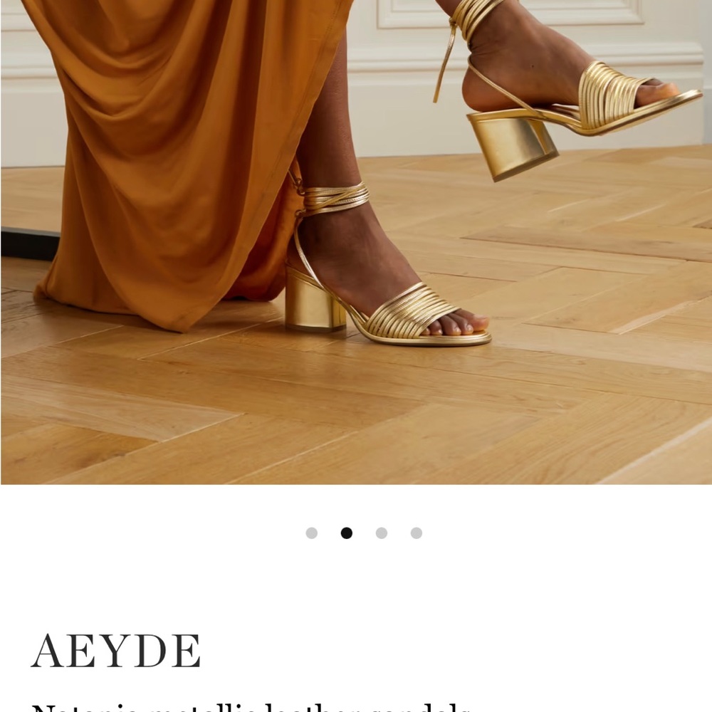Aeyde Berlín gold sandal